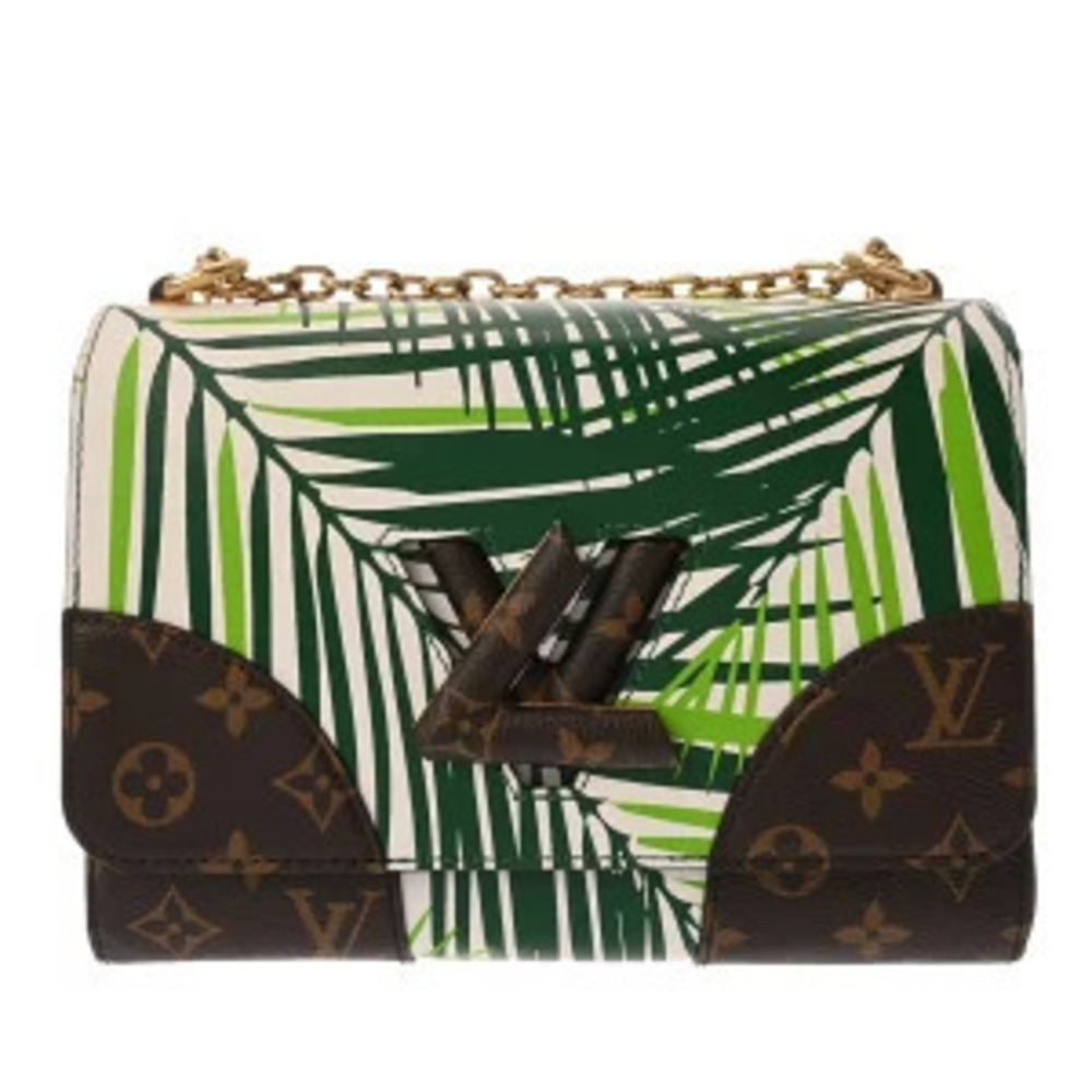 Louis Vuitton Monogram Twist Palm Leaf Green Shoulder Bag